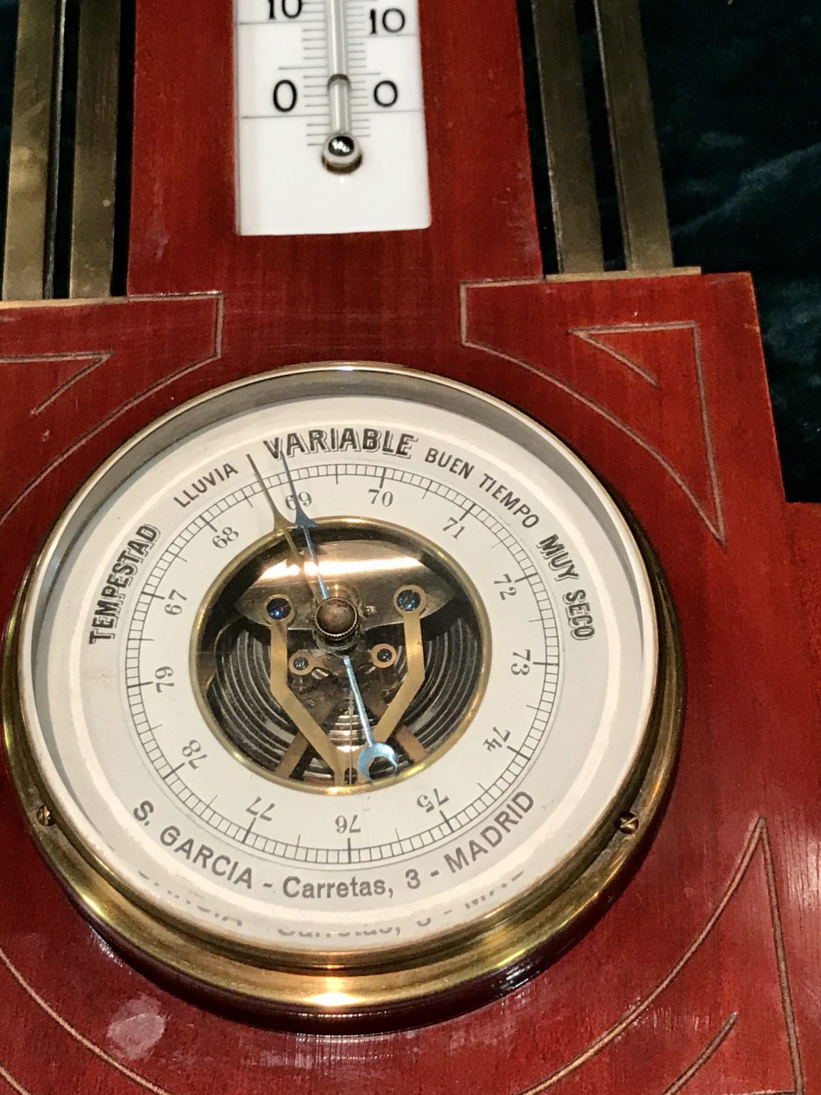 Barómetro-Termómetro art decó- Matusalén Antigüedades