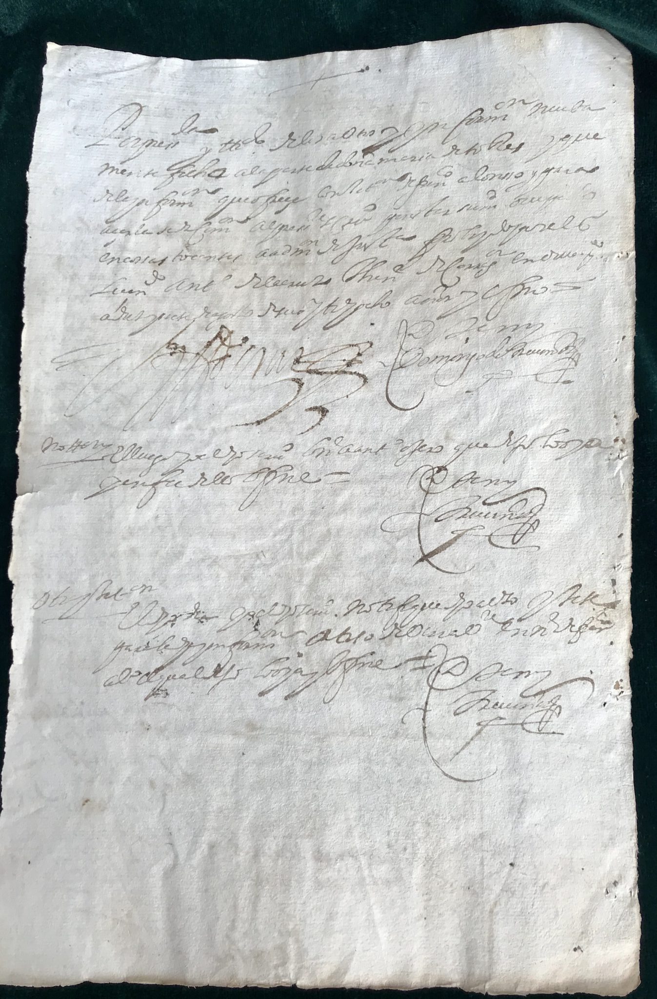 Documento del año 1638 – Matusalén Antigüedades