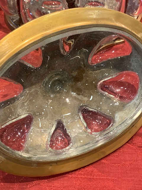 Bombonera de cristal soplado y bronce - Imagen 5