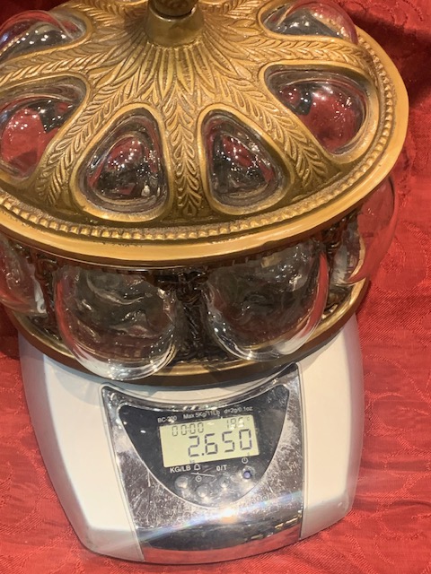 Bombonera de cristal soplado y bronce - Imagen 6